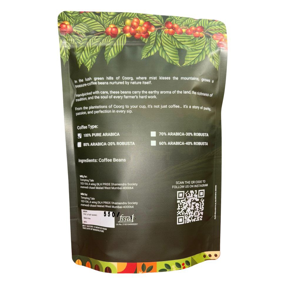100% ARABICA BEANS